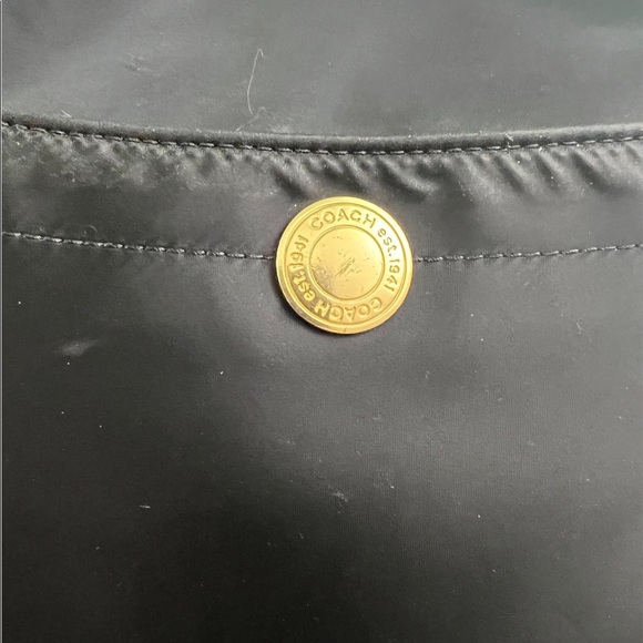 COACH BLACK SATEEN HAMPTON PURSE BAG Y2k VINTAGE - Picture 15 of 16